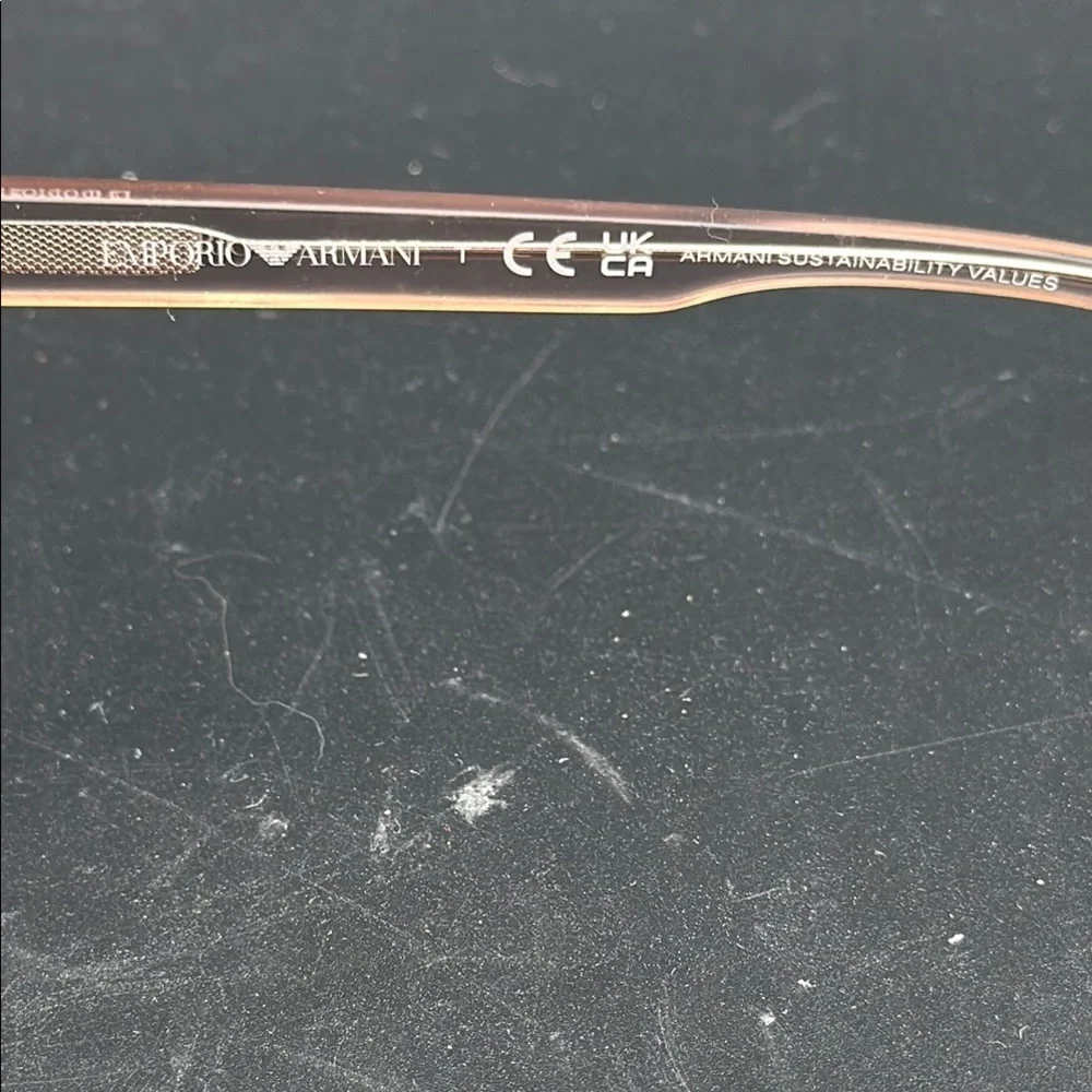 Emporio Armani Brown Cat-Eye Glasses